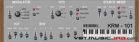 KRM-101: basato su Roland SH-101, con ottimi suoni di basso e lead.